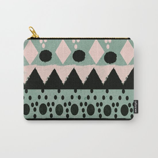PASTEL NORDIC TRIBAL Carry-All Pouch