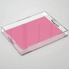 Heather Pink pastel solid color modern abstract pattern Acrylic Tray