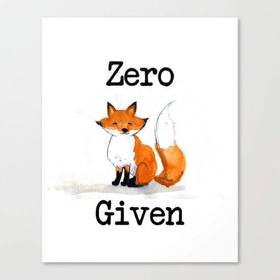Zero Fox Given Canvas Print