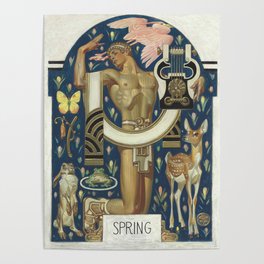 Spring - Apollo and animals  - Joseph Christian Leyendecker  Poster