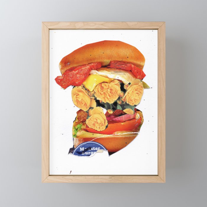 Burger & Roses · Yellow B Framed Mini Art Print