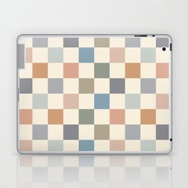 Blue & Beige Neutral Checker Laptop Skin