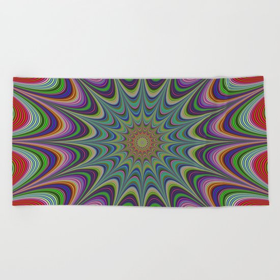 Vivid star Beach Towel