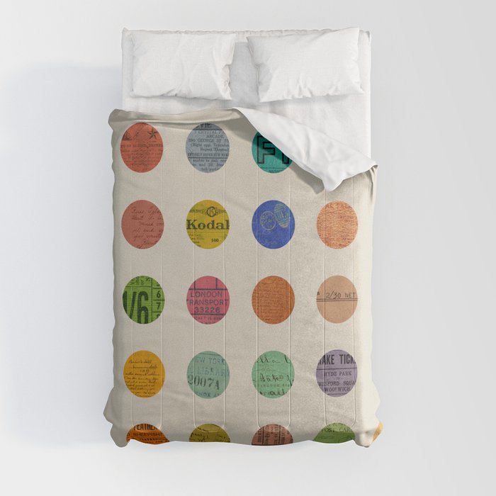 Colorful Vintage Postcards Comforter