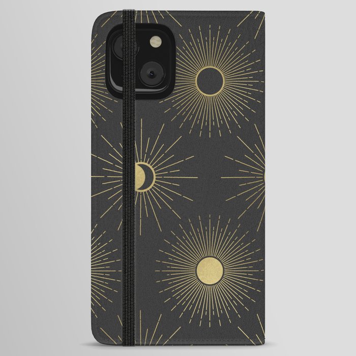 Moon and Sun Theme iPhone Wallet Case