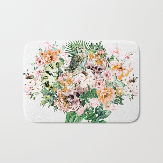 Interpretation of a dream - Owl with Skulls Bath Mat