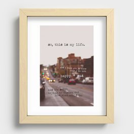 perks of being a wallflower - happy + sad Recessed Framed Print