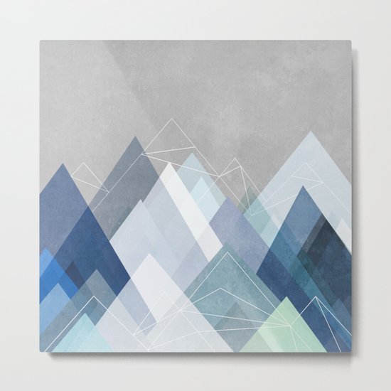 Graphic 107 X Blue Metal Print