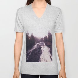 North Shore Waterfall | Minnesota V Neck T Shirt