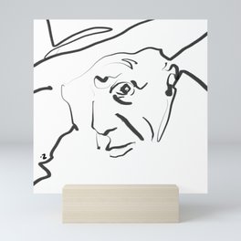 Ink Drawing Portrait - Pablo Picasso Mini Art Print