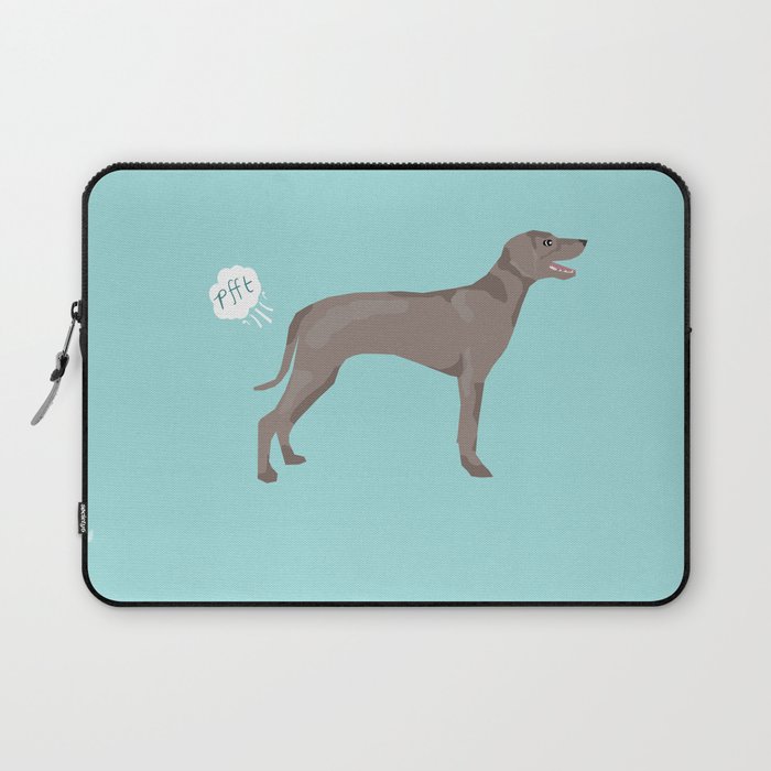 weimaraner funny farting dog breed pure breed pet gifts Laptop