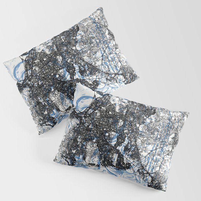 South Africa, Cape Town - City Map Collage Pillow Sham