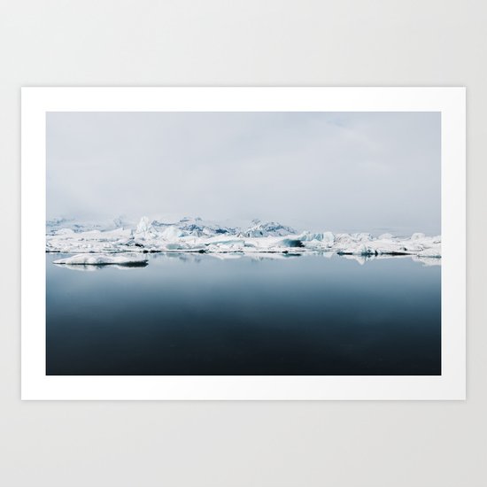 Ethereal Glacier Lagoon in Iceland - Landscape Photography Art Print