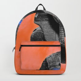 Uriel Backpack | Blue, Colortheory, Vaporwave, Retrowave, Stone, Rah, Aesthetic, Egyptian, Orange, Graphicdesign 