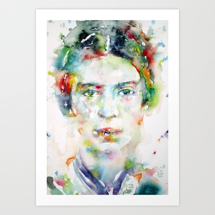 EMILY DICKINSON - watercolor portrait Art Print