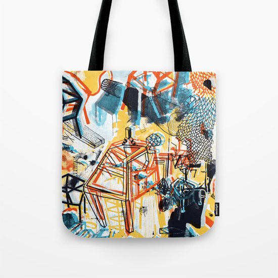 yellowredblueandblack Tote Bag