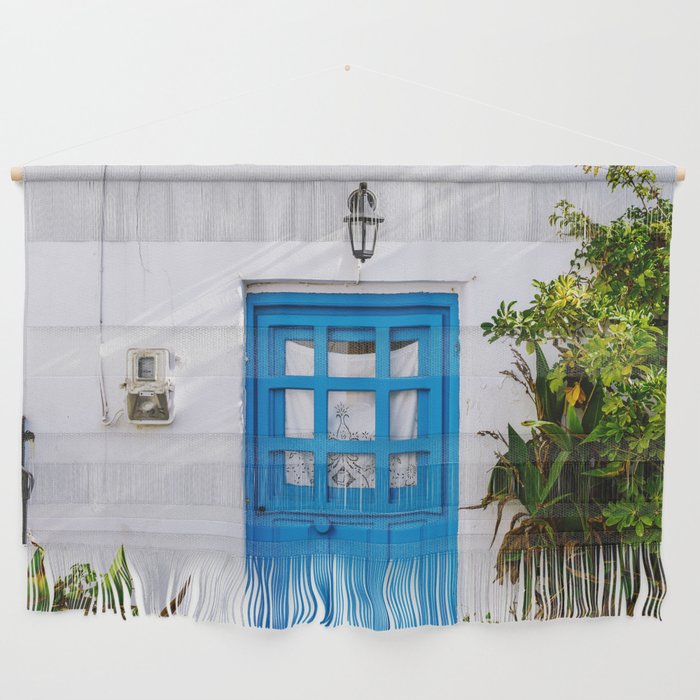 The Blue Greek Door | Mediterranean Travel Photography Fine Art  Wall Hanging