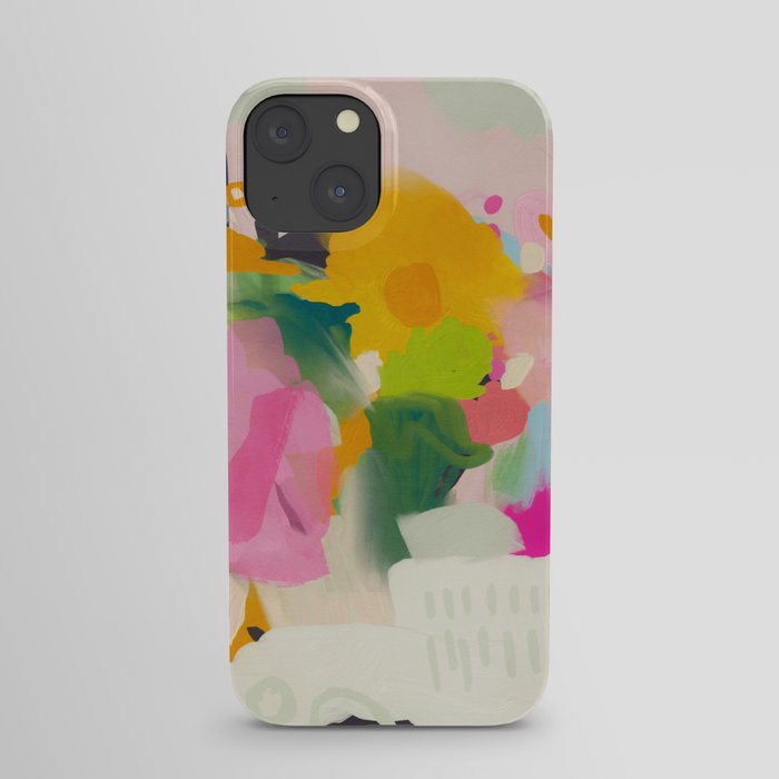 floral color study abstract art iPhone Case