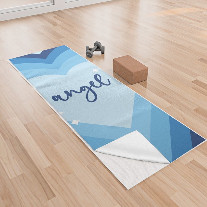 Angel - blue edition Yoga Towel