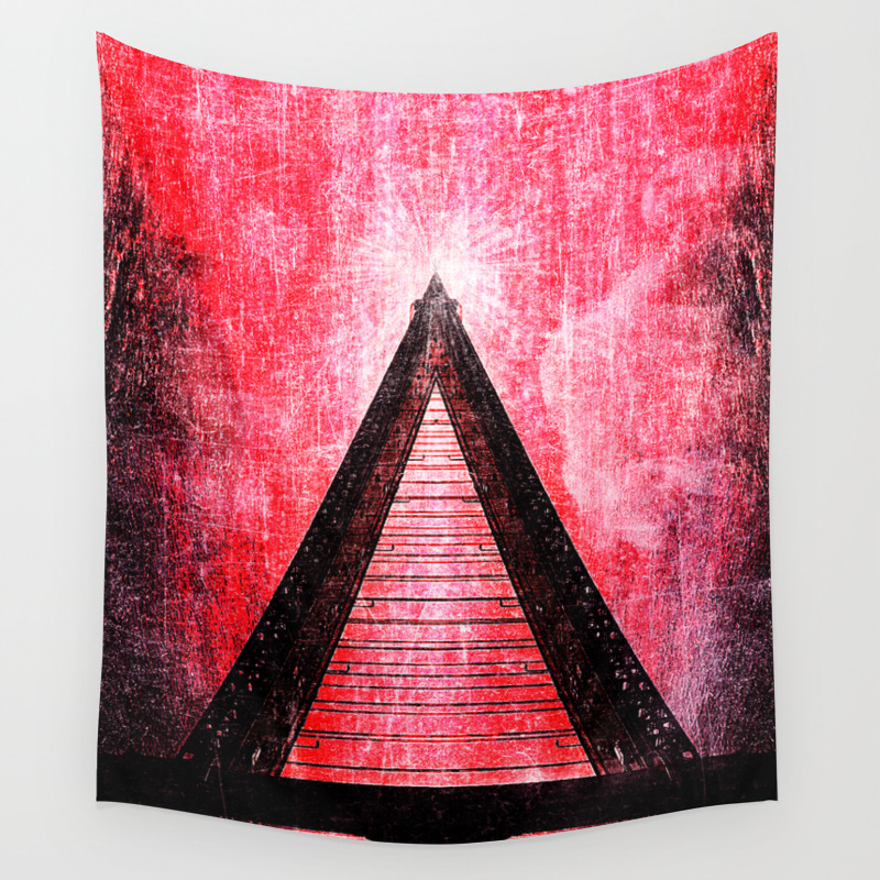 Dystopian Golden Gate Bridge Abstract Wall Tapestry By