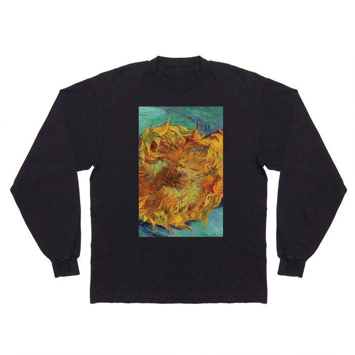 Sunflower, Vincent Van Gogh, Vintage Long Sleeve T Shirt
