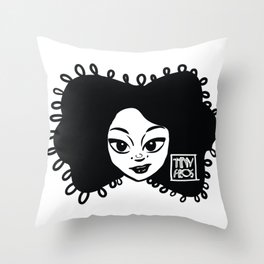 Simply + Cute (Black) Throw Pillow