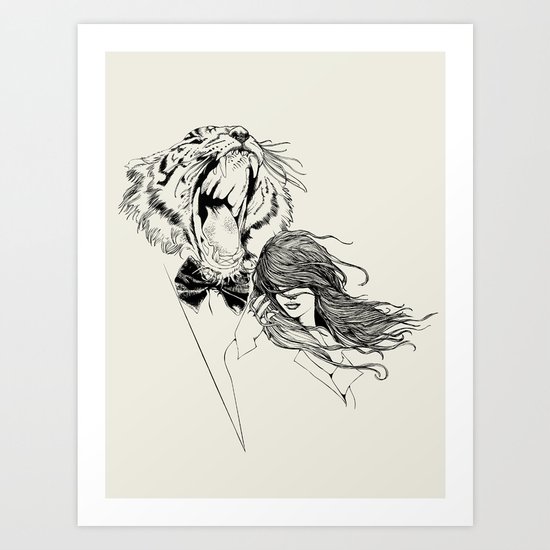 The Tiger's Roar Art Print
