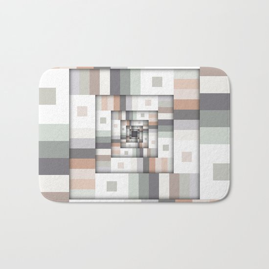 Colorful Geometric Layers Bath Mat