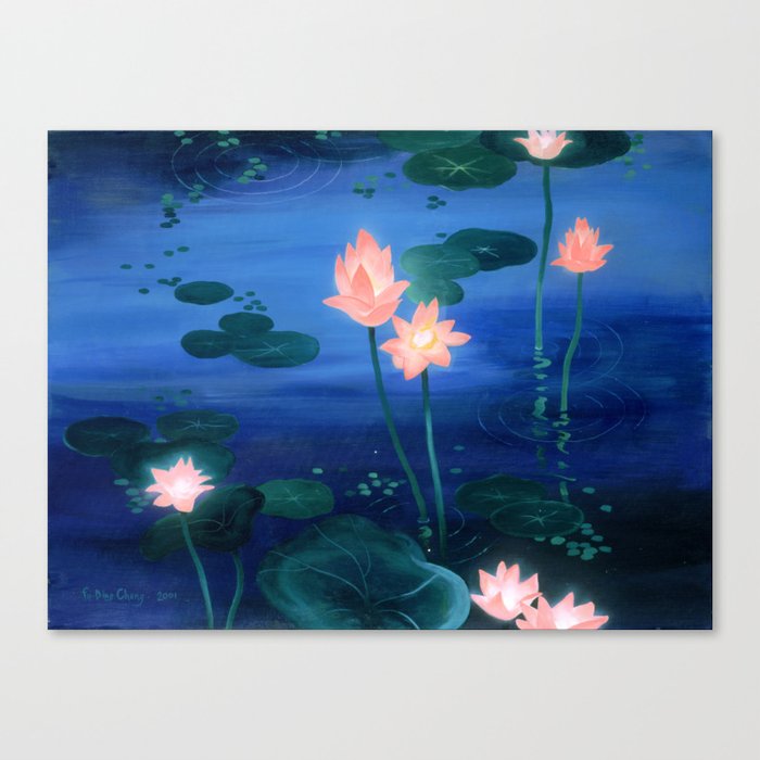 Lotus at Twilight Canvas Print