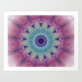 Delicate Flower Mandala Art Print