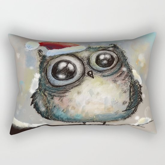christmas owl Rectangular Pillow