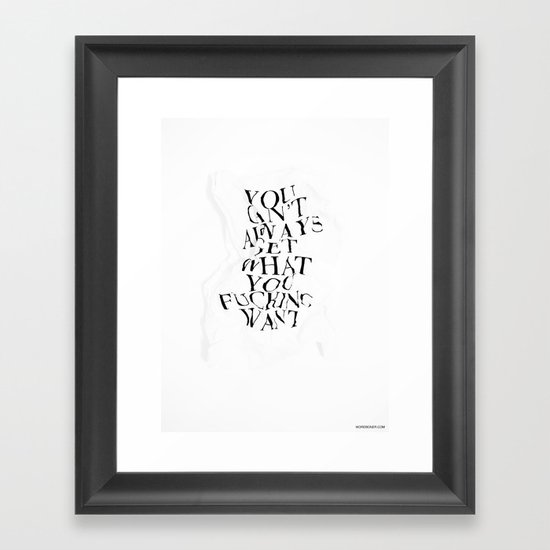 YCAGWYFW Framed Art Print