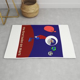 The First Hobo On Mars Rug | Graphicdesign, Digital 