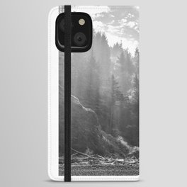 Forest in Black and White | Travel Photography Minimalism in the Pacific Northwest iPhone Wallet Case