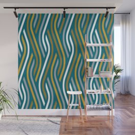 TEAM COLORS 4 LIGHT GOLD, DARK GOLD, TEAL , SILVER,WHITE Wall Mural