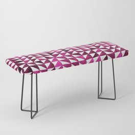 Triangle Grid pink and black Bench