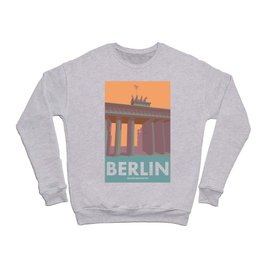Berlin Vintage Travel Poster Style Brandenburger Tor Crewneck Sweatshirt