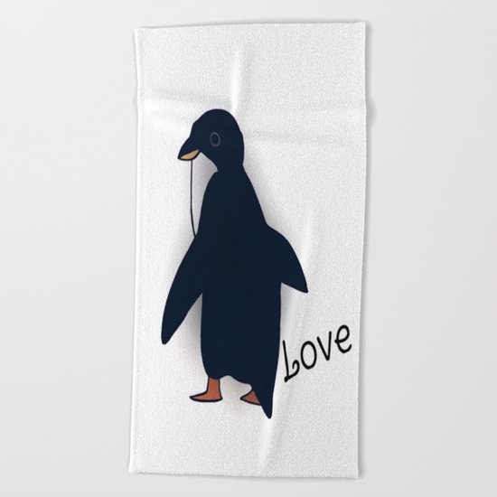 penguin-219 Beach Towel