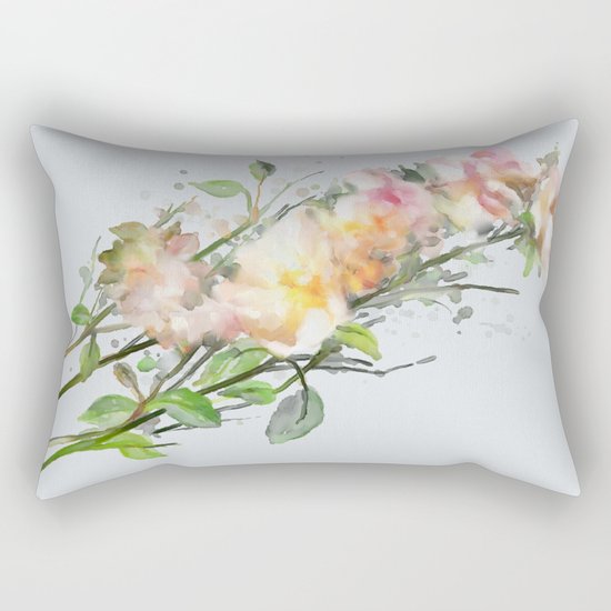 Wild roses, watencolors Rectangular Pillow