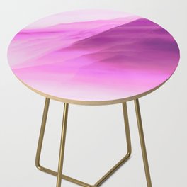 Purple Pink Mountain  Aura Gradient Ombre Sombre Abstract  Side Table