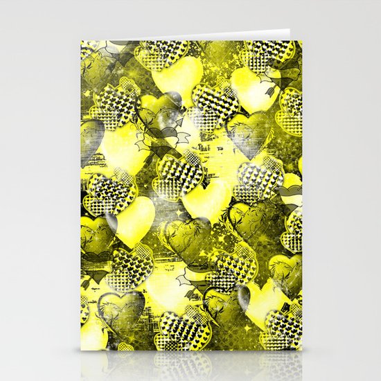 Light Bulb Hearts Series (yellow) Stationery Cards
