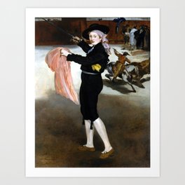Édouard Manet  Mademoiselle V. in the Costume of an Espada Art Print | Painting, Woman, Traditional, Espada, Costume, Bullfighting, Custom, Bullfigher, Spain, Europe 