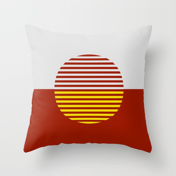 Horizons Geometric Design 12 - Summer Sun Gold Throw Pillow