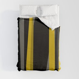 yellow gray and black Duvet Cover