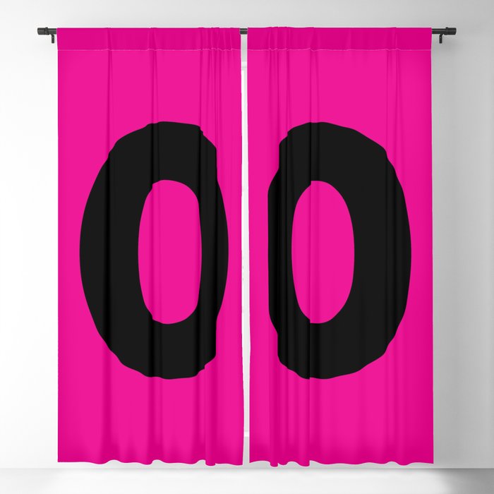 letter O (Black & Magenta) Blackout Curtain