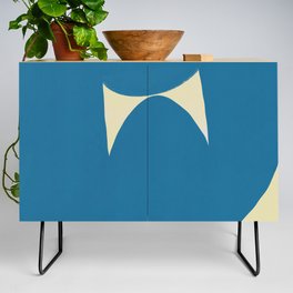 Middle cut out in blue Credenza