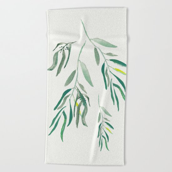 Eucalyptus Branches II Beach Towel