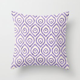 Purple ogee pattern Throw Pillow
