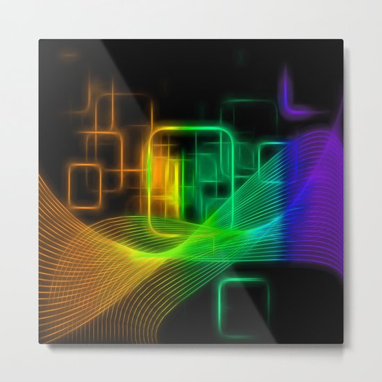 Abstract glowing lines Metal Print