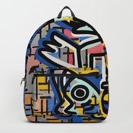 Graffiti Street Art Remix Composition Mondrian  Backpack